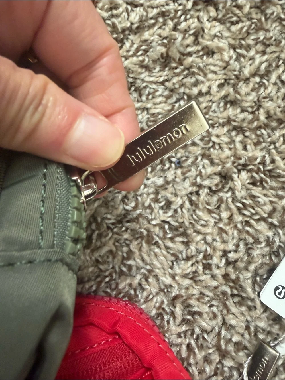 lululemon athletica Red and Olive Belt Bags